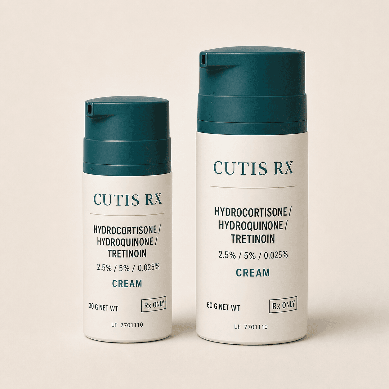 Hydrocortisone / Hydroquinone / Tretinoin 2.5/5/0.025% Cream product packaging