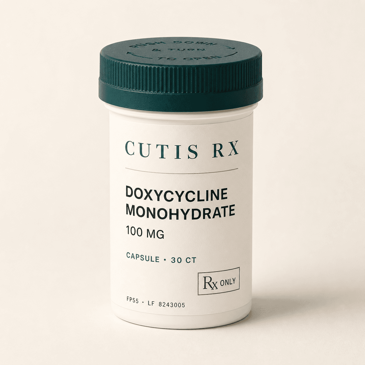 Doxycycline Monohydrate 100MG Capsule product packaging