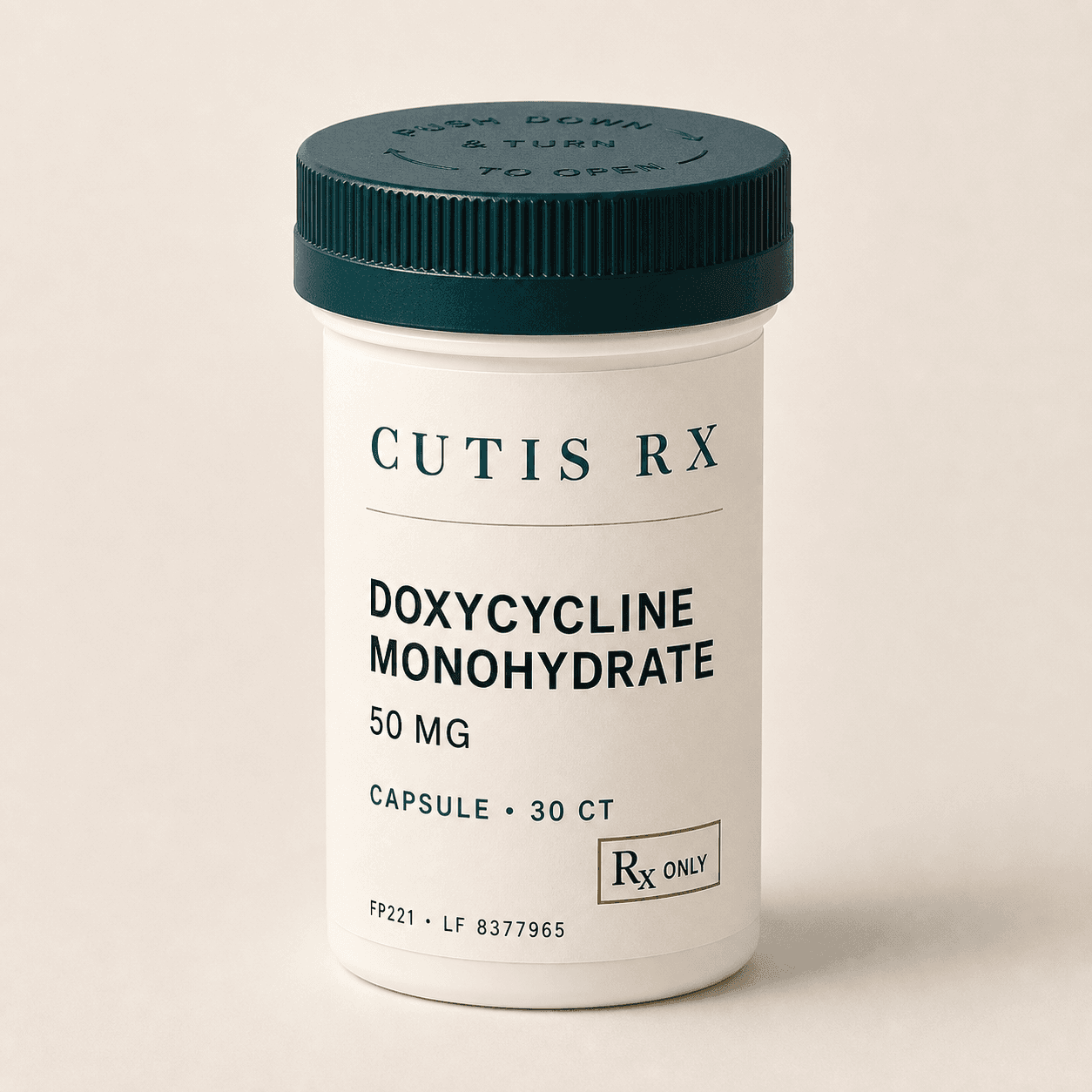 Doxycycline Monohydrate 50MG Capsule product packaging